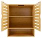 Bamboe meubel - Kast voor badkamer met planken - 3 niveaus - Dubbele deur - Voor wandmontage - Deurbreedte 22 cm