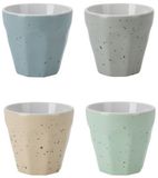 Excellent Houseware Koffiekopjes - beker set - 8x stuks - porselein - 90 ml - gekleurd