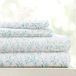Linen Market Beddengoedset voor twinsize bed, 3-delig, lichtblauw met wijnbladerprint