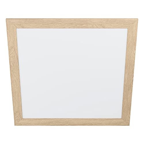 EGLO Piglionasso LED Paneel - Plafondlamp - Hout - Lichtbruin - 64.5 cm