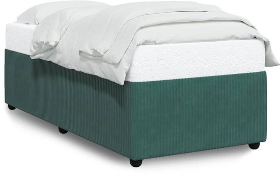 VidaXL Bedframe Donkergroen Fluweel 90x200 cm