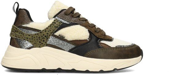 POSH by Poelman CARO Dames Sneakers - Groen met combinatie