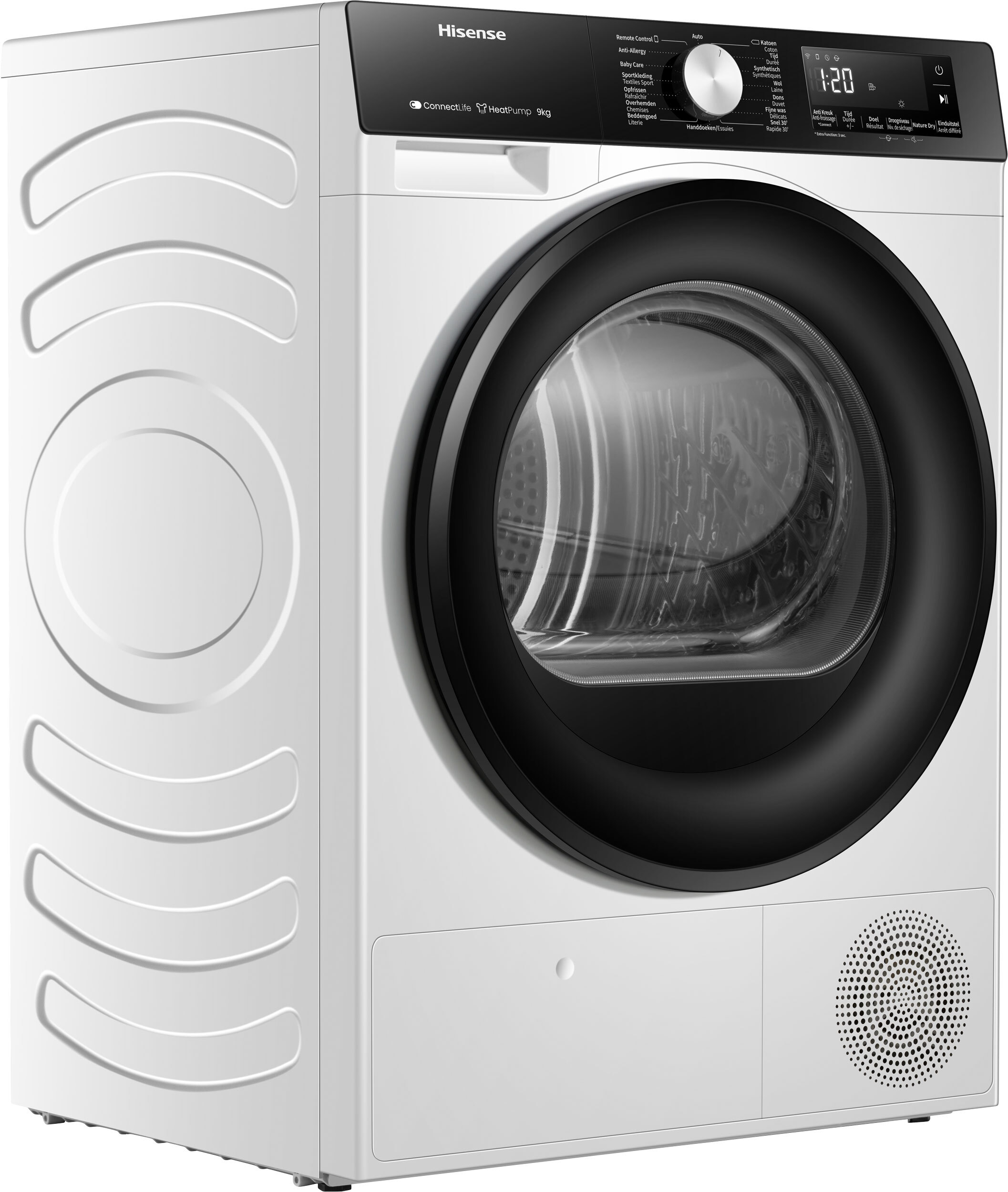 Hisense DH3S902BW3 - Warmtepompdroger - 9 kg - A+++ - ConnectLife - Wit