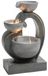 Fontaine de jardin Heart - En forme de cœur - env. 72,5 x 45,5 x 32,5 cm - Polyrésine - Gris