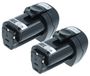 vhbw 2x batterie compatible avec Metabo PowerMaxx BS Quick Basic, PowerMaxx LED, PowerMaxx BS Quick Pro, PowerMaxx RC outil (1500 mAh, Li-Ion, 10,8 V)