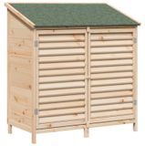 vidaXL Tuinschuur naturel 106 x 56 x 113,5 cm massief vurenhout