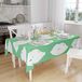 Bonamaison Tafelkleed, Anti-Mold, Sneldrogend, Waterdicht, 100% Polyester Tafellaken, Petroleum Groen, Wit, 140 x 160 Cm