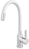 Novaservis Ferro Keukenkraan met flexibele arm, wit/chroom 70710,0B