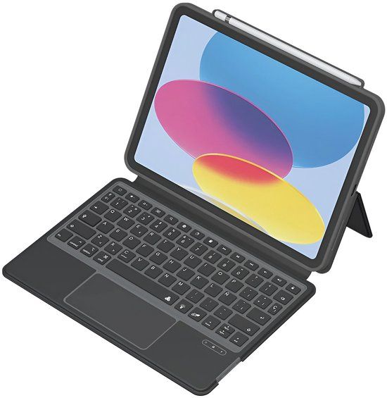 MYWAY, Hoesje geschikt voor iPad 10.9 inch - Quick Note Folio met Spaans Bluetooth Toetsenbord 3.0 QWERTY, Zwart