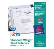 Avery 75536 Sheet Protector Letter Polypropylene (PP) 100 Pieces