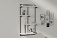 Moderne wandplank met metalen frame, wit, 70 x 120 x 15 cm, 100% melamine gecoat, 18 mm dik, stijlvol en functioneel voor thuis of op kantoor