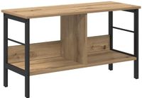 vidaXL Boekenplank 2-laags Bewerkt hout Artisanaal eikenkleurig