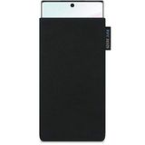 Adore June Klassieke zwarte hoes, compatibel met Samsung Galaxy Note 10 Plus/Pro, telefoonhoes van duurzame Cordurastof met reinigingseffect, gemaakt in Europa