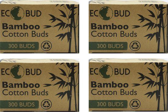 CS Beauty EcoBud Bamboe Wattenstaafjes - Bruin - 1200 stuks