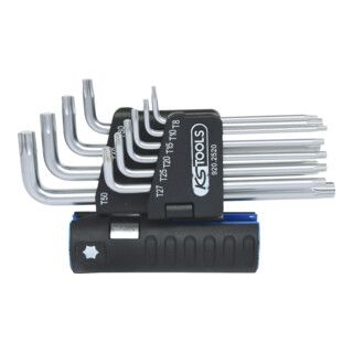 KS Tools 3 in 1 TX haakse steeksleutelset - 10-delig lang