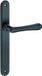 Artitec-Wallebroek Poignée de porte sur rosace ovale Linea blind noir mat