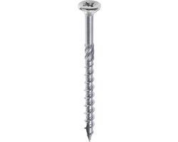 Woodies Ultimate Spaanplaatschroef 4x40mm Platkop Verzinkt Deeldraad PZD 2 (200 stuks)