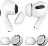 MMOBIEL 3 Paar Vervangende Oordopjes Tips Geschikt voor AirPods Pro Gen 1 & 2 - Antislip Siliconen Oordopjes met Ruisonderdrukkingsgat, Draagbare Opbergdoos en Passen in Oplaadcase - M - Wit