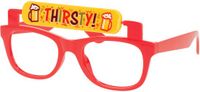 Folat Partybril met Draaisysteem - Cheers en Thirsty - Rood - Volwassenen