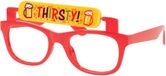 Folat Partybril met Draaisysteem - Cheers en Thirsty - Rood - Volwassenen