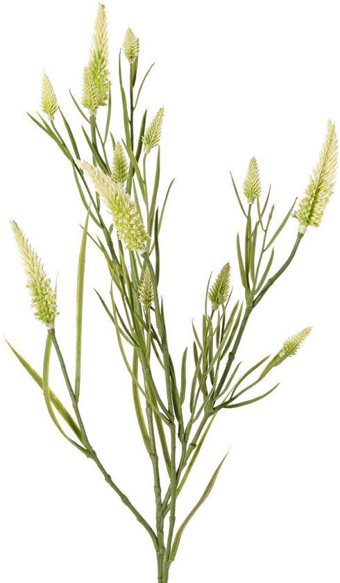 Top Art Smalbladklaver Trifolium angustifolium 4x vertakt met 13 bloemen & 70 blaadjes 80 cm kunstbloem