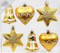 Inge-glas Inge's Christmas Decor Gmbh Christmas goods kersthangers - 6x - figuurtjes - goud - 9 cm