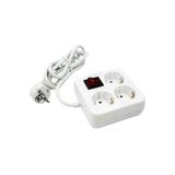 3-voudige stekkerdoos met schakelaar, 3 m, 3 G, 1,5 mm², wit