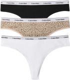Calvin Klein Culotte brésilienne 3Pk Femme - Noir/Imprimé léopard