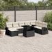 Maison Exclusive - Ensemble de meubles de jardin 9 pièces avec canapé et coussins, noir, en polyrotin