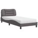 vidaXL Lit avec matelas "Hvar" similicuir gris 80x200 cm