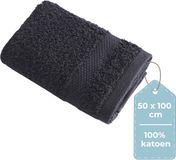 HUSH Living Handdoek 100% Katoen 50x100 cm Zwart