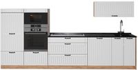 Vicco Complete keukeneenheid Fame-Line, Wit Landhuis/Goudkleurig Eiken, 340 cm, WB Antraciet