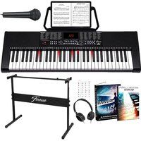 Finesse Keyboard Piano - Lichtgevende Toetsen - Statief & Accessoires - 61 Keys - Digitale Piano - Elektrische Piano - Kind