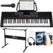 Finesse Piano Clavier - Touches Lumineuses - Support & Accessoires - 61 Touches - Piano Numérique - Piano Électrique - Enfant