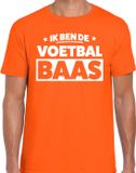 Bellatio Decorations Shoppartners Bv Voetbal baas t-shirt oranje voor heren - EK/WK liefhebber voor voetbal t-shirts XL