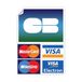 Ambiance Sticker CB Sticker Geaccepteerde Auto Muurschildering Winkel Hotel Taxi Kaart Blauw Visa Muursticker Logo - H12 cm x L 8,5 cm
