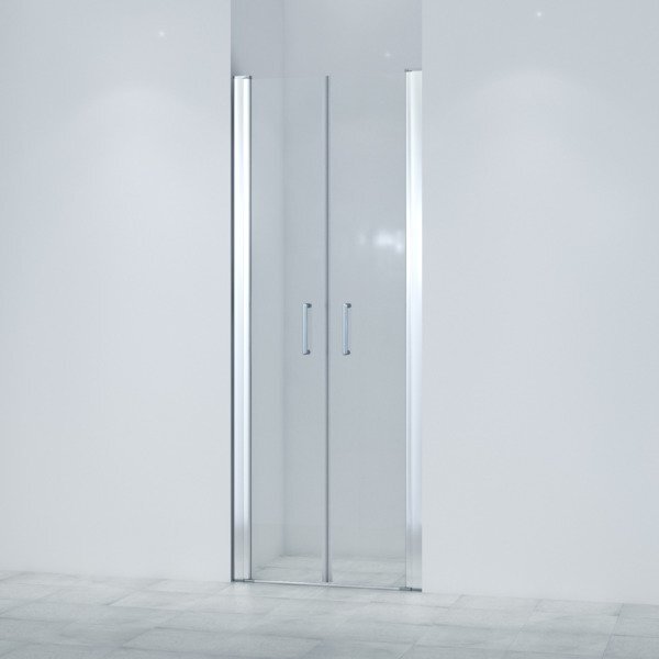 Saniclass Neptune Pendeldeur 80x200cm 6mm veiligheidsglas anti kalk chroom SKII622SALOON-80