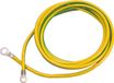 AS-Schwabe 70869 Câble de terre, câble de terre avec 1 cosse à œillet A8/16 mm² et 1 cosse de terre A10/16 mm², idéal pour les croiseurs, pour usage commercial et chantier, fabriqué en Allemagne, jaune/vert