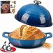 Fours à pain en fonte émaillée de 6 quarts, avec couvercle en forme de dôme et livre de recettes