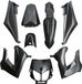 P2R Carrosseriekit voor Derbi 50 Senda motorfiets 1994-2010, 8 delen, zwart