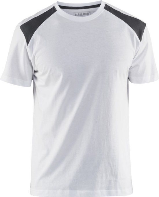 Blåkläder Blaklader T-shirt bi-colour 3379-1042 - Wit/Donkergrijs - M