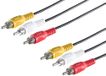 1aTTack.de 1 x 2,5 m cinch-kabel - 3 x cinch-stekker naar 3 x cinch-stekker - gegoten audio-video-aansluitkabel - kleurcodering - voor tv, dvd, projector, console en ontvanger