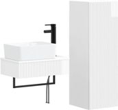 vidaXL Badkamermeubel Set Hoogglans Wit 33 x 34,5 x 100 cm