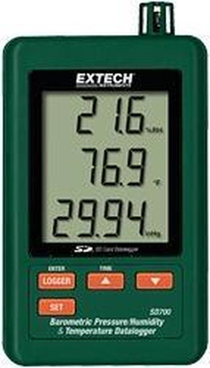 Extech SD700 Barometrische Druk-, Vochtigheids-, Temperatuurlogger