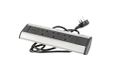GTV Hoekstekkerdoos, 3 x UK-stopcontact + 2 x USB (5 V/2,1 A), meubelinbouw, 3600 W, kabel van 1,5 m, zilver, zonder logo, voor kantoor, keuken, werkplaats