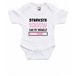 Bellatio Decorations baby rompertje - Sterkste Vrouw - wit/roze - babyshower/kraamvisite cadeau 56
