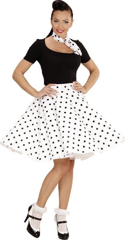 Generik Retro rok en sjaaltje jaren 50 voor dames - Verkleedkleding - One size