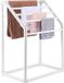 VEVOR Porte-serviettes, Autoportant, 5 barres à serviettes, Blanc, PVC, 94 x 60 x 127 cm