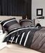 Mako Satin Ensemble de literie, 155x220 + 40x80, Nougat-Noir