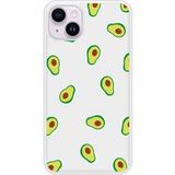 Avocats Bedrukt siliconen hoesje compatibel met iPhone 15 Plus